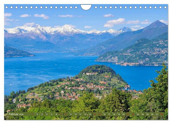 Produktbild: Comer See - Mediterraner Charme in alpiner Landschaft (Wandkalender 2026 DIN A4 quer), CALVENDO Monatskalender