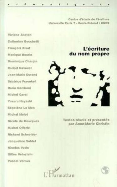 Produktbild: L'ecriture du nom propre