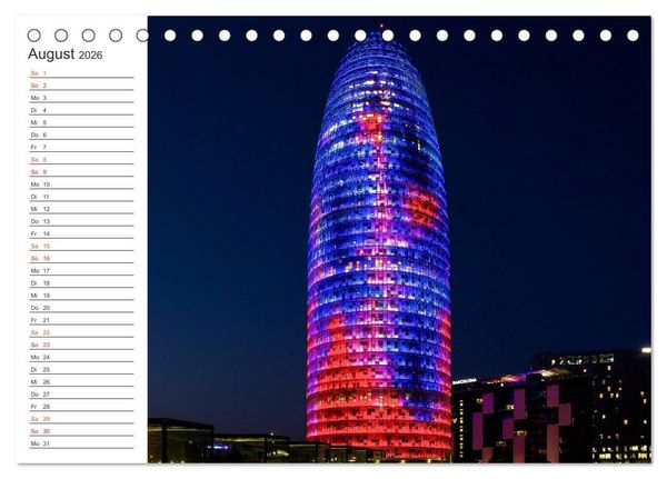 Produktbild: Metropole Barcelona (Tischkalender 2026 DIN A5 quer), CALVENDO Monatskalender