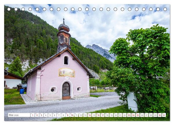 Produktbild: Kapellen im Tiroler Leutaschtal (Tischkalender 2026 DIN A5 quer), CALVENDO Monatskalender