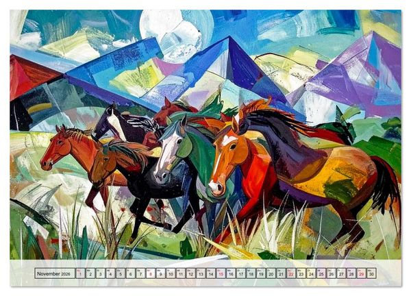Produktbild: Farbenfrohe Tierbilder (Wandkalender 2026 DIN A4 quer), CALVENDO Monatskalender