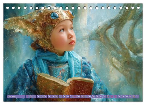 Produktbild: Kinderwelten - Realit&auml;t trifft Traum (Tischkalender 2026 DIN A5 quer), CALVENDO Monatskalender