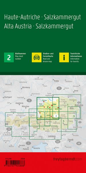 Produktbild: Freytag & berndt Stra&szlig;enkarte Ober&ouml;sterreich - Salzkammergut 1:200.000