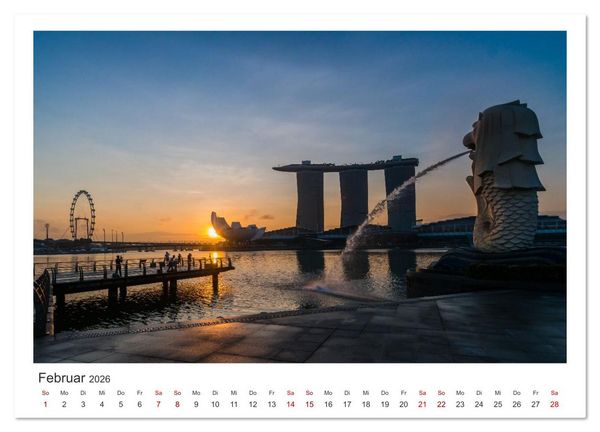 Produktbild: Singapur: Zwischen Wolkenkratzern und Superb&auml;umen (Wandkalender 2026 DIN A3 quer), CALVENDO Monatskalender