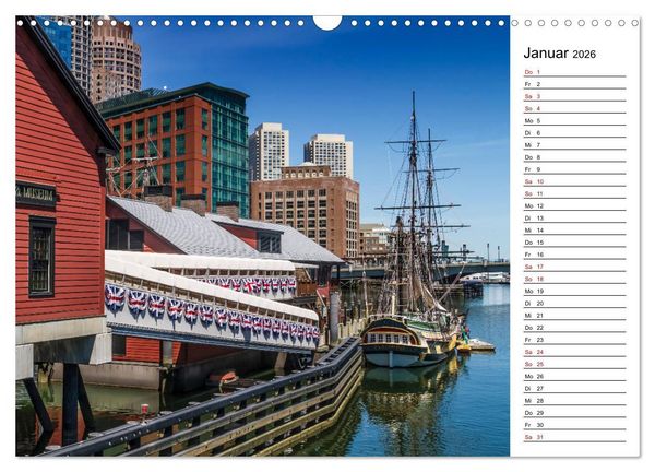 Produktbild: Stadtansichten aus Boston (Wandkalender 2026 DIN A3 quer), CALVENDO Monatskalender