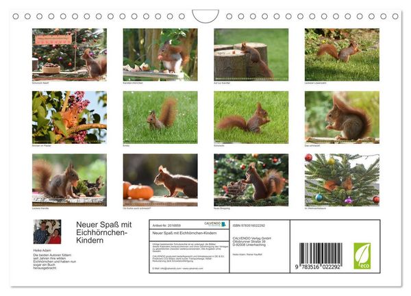 Produktbild: Neuer Spa&szlig; mit Eichh&ouml;rnchen-Kindern (Wandkalender 2026 DIN A4 quer), CALVENDO Monatskalender