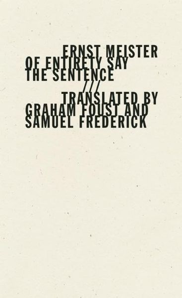 Produktbild: Of Entirety Say the Sentence