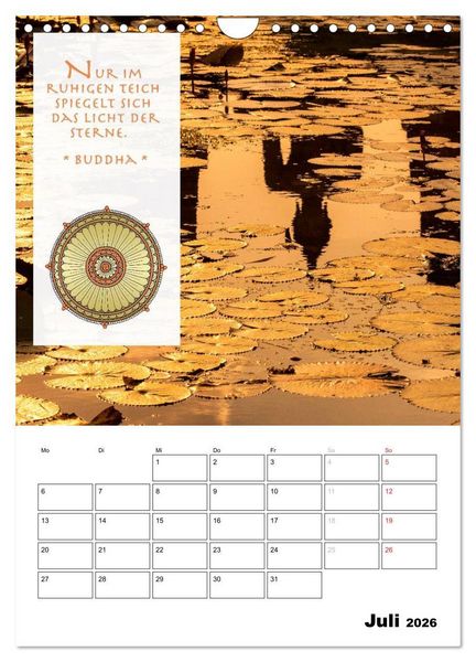 Produktbild: BUDDHAS ZITATE Buddhistische Weisheiten (Wandkalender 2026 DIN A4 hoch), CALVENDO Monatskalender