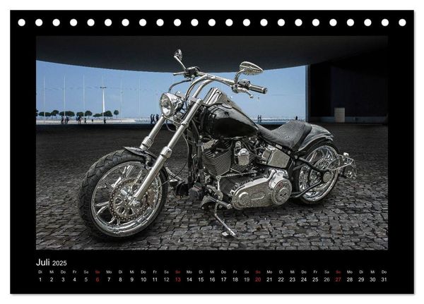 Produktbild: Motorrad-Tr&auml;ume &ndash; Chopper und Custombikes (Tischkalender 2025 DIN A5 quer), CALVENDO Monatskalender