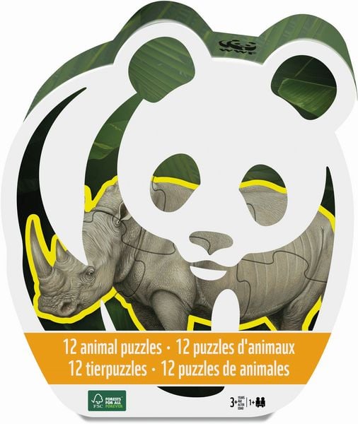 Produktbild: 12 Tierpuzzles (Puzzle)