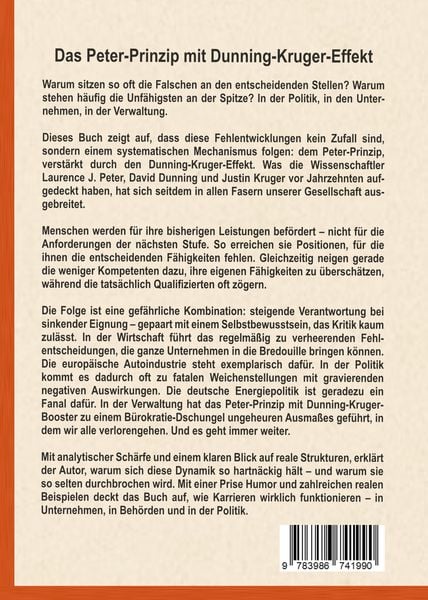 Produktbild: Das Peter-Prinzip mit Dunning-Kruger-Effekt