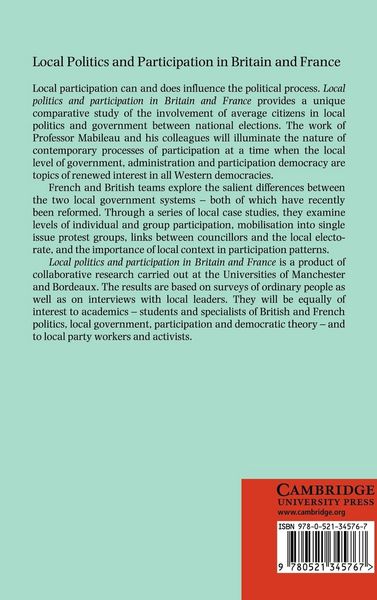 Produktbild: Politics & Participation in Fr