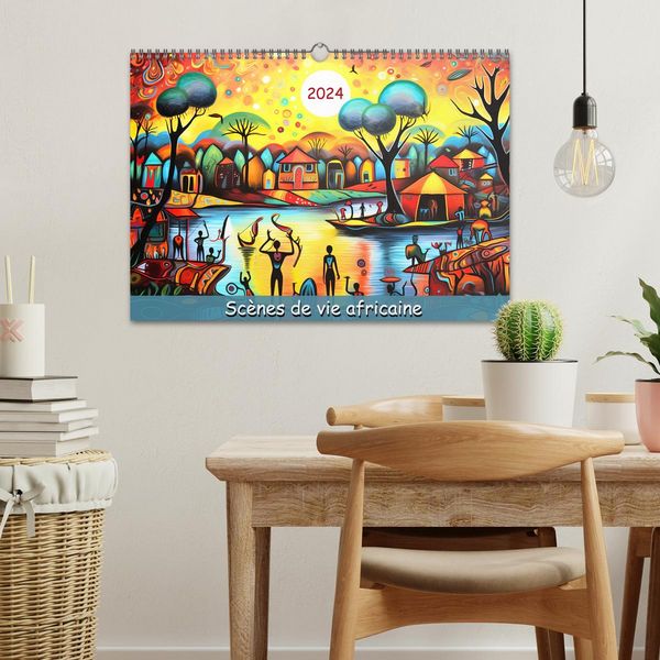 Produktbild: Sc&egrave;nes de vie africaine (Calendrier mural 2026 DIN A3 vertical), CALVENDO calendrier mensuel