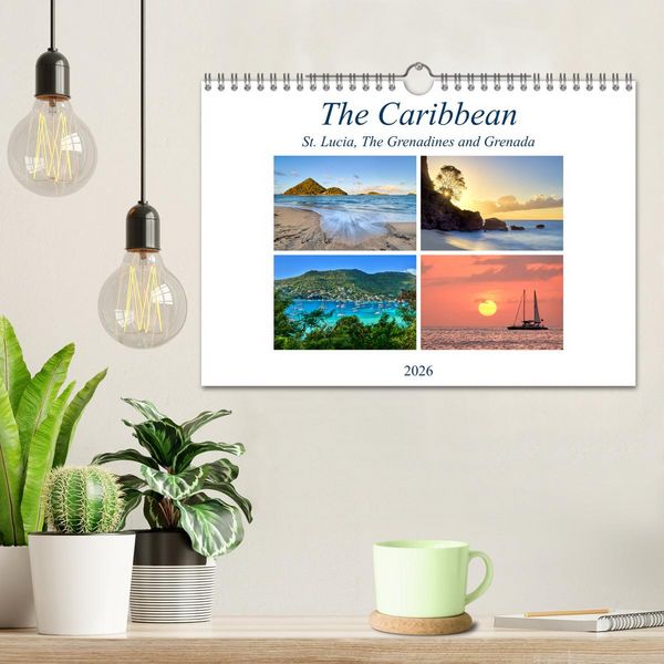 Produktbild: The Caribbean - St. Lucia, The Grenadines and Grenada (Wall Calendar 2026 DIN A4 landscape), CALVENDO 12 Month Wall Calendar