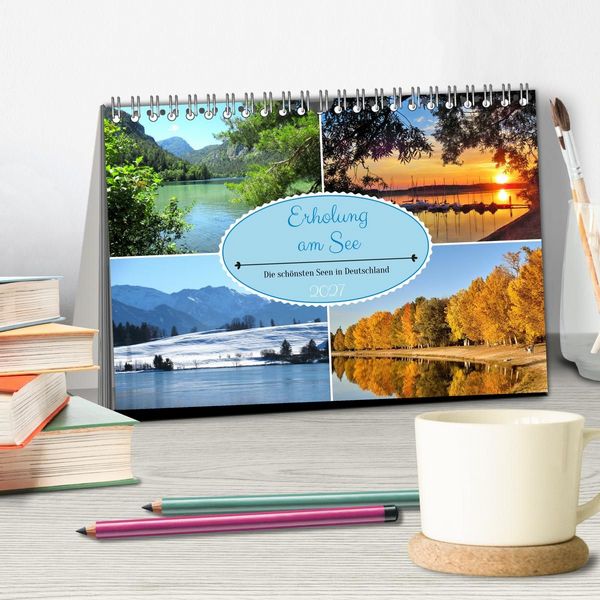 Produktbild: Erholung am See - Die sch&ouml;nsten Seen in Deutschland (Tischkalender 2027 DIN A5 quer), CALVENDO Monatskalender