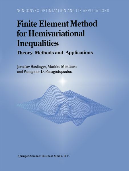 Produktbild: Finite Element Method for Hemivariational Inequalities