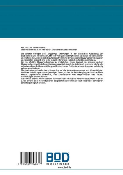 Produktbild: Die Revisionsklausur im Strafrecht