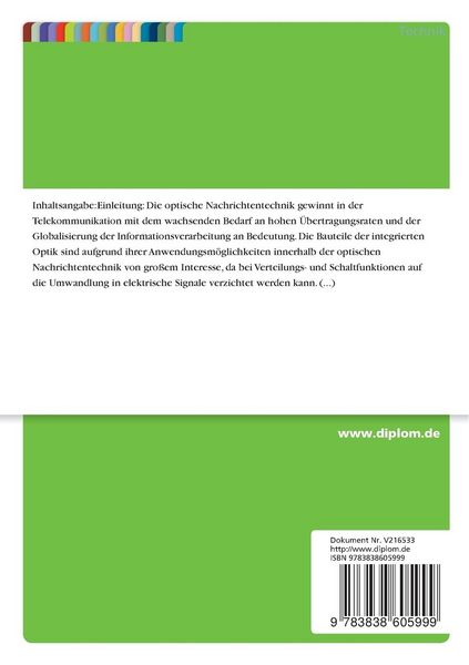 Produktbild: Simulation und Herstellung siliziumbasierter integriert-optischer Sternkoppler