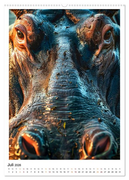 Produktbild: Afrikas Tierwelt - imposante K&ouml;pfe (hochwertiger Premium Wandkalender 2026 DIN A2 hoch), Kunstdruck in Hochglanz