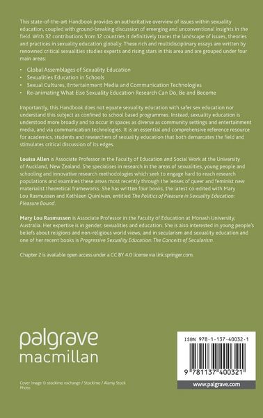 Produktbild: The Palgrave Handbook of Sexuality Education