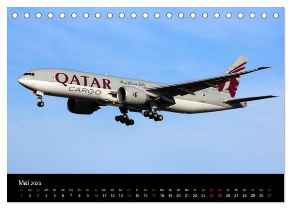 Produktbild: Internationale Frachtflugzeuge (Tischkalender 2026 DIN A5 quer), CALVENDO Monatskalender
