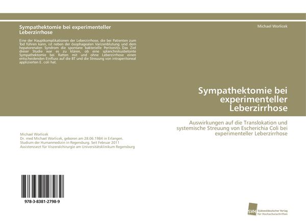 Produktbild: Sympathektomie bei experimenteller Leberzirrhose