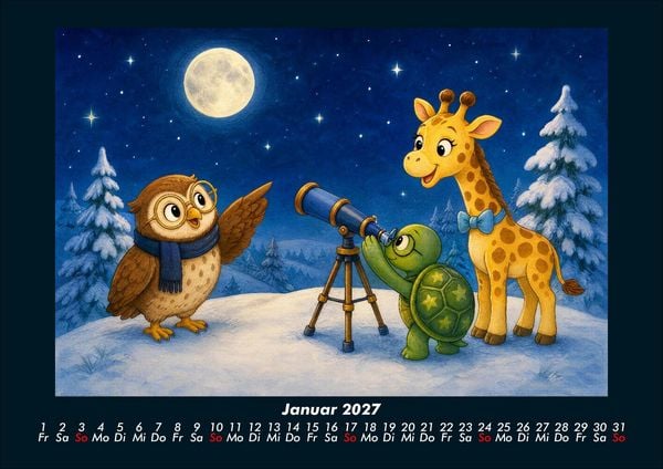 Produktbild: Kleine Astronomen 2027 Fotokalender DIN A4