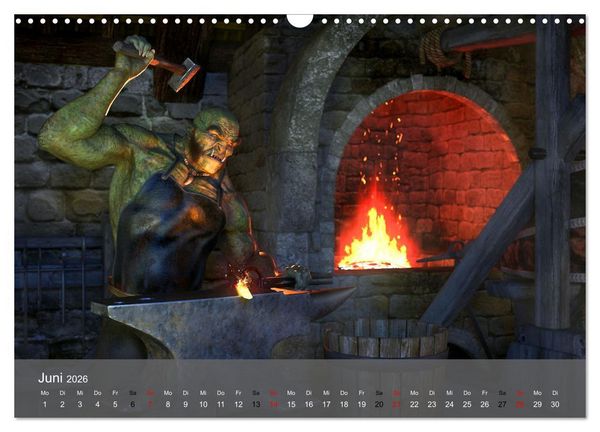 Produktbild: Welt der Orks (Wandkalender 2026 DIN A3 quer), CALVENDO Monatskalender