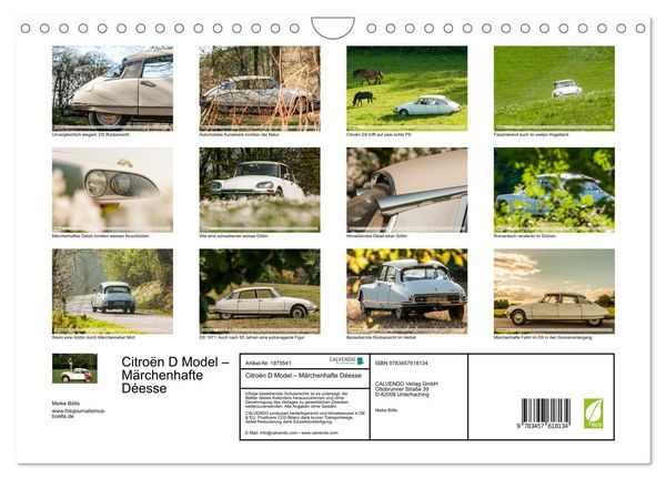 Produktbild: Citro&euml;n D Model &ndash; M&auml;rchenhafte D&eacute;esse (Wandkalender 2026 DIN A4 quer), CALVENDO Monatskalender