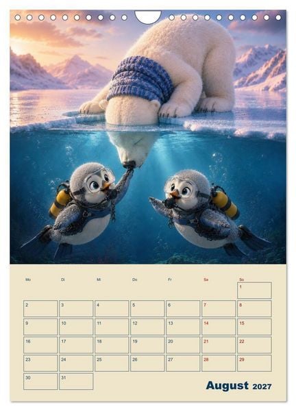 Produktbild: Frostige Fantasiewelten (Wandkalender 2027 DIN A4 hoch), CALVENDO Monatskalender