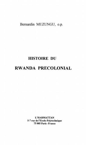 Produktbild: Histoire du Rwanda pre-colonial