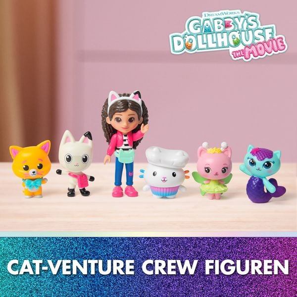 Produktbild: DREAMWORKS GABBY'S DOLLHOUSE: DER FILM - Cat-venture Crew Figuren-Set, 11-teiliges Spielset mit Gabby, Katzenfreunden & Zubeh&ouml;rteilen