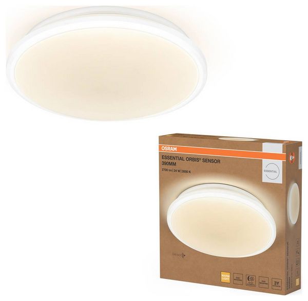 Produktbild: OSRAM Essential Orbis Sensor 380mm 24W 830 White 4058075855144 LED-Deckenleuchte mit Bewegungsmelder LED LED fest eingebaut 24 W