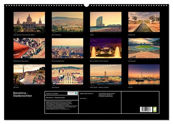 Produktbild: Barcelona - Stadtansichten (Wandkalender 2026 DIN A2 quer), CALVENDO Monatskalender