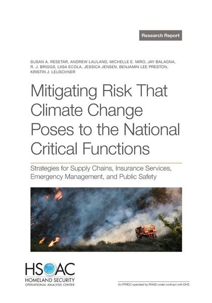 Produktbild: Mitigating Risk That Climate Change Poses to the National Critical Functions