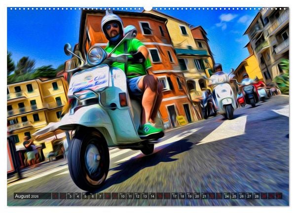 Produktbild: Low-angle shots of scooters (High Quality Premium Wall Calendar 2026 DIN A2 landscape),CALVENDO 12 Month Wall Calendar