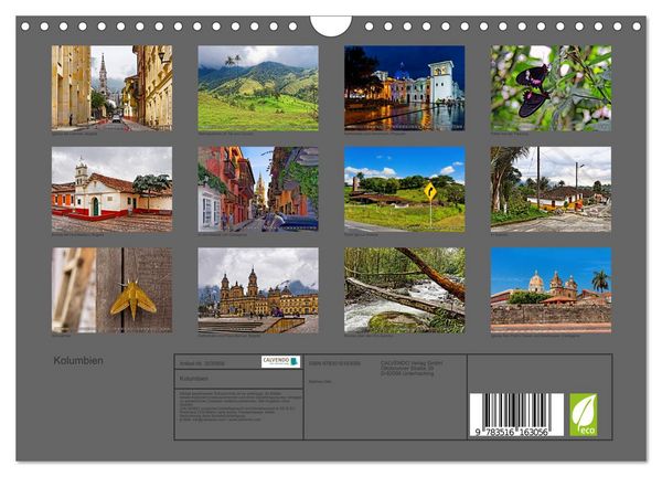Produktbild: Kolumbien (Wandkalender 2026 DIN A4 quer), CALVENDO Monatskalender