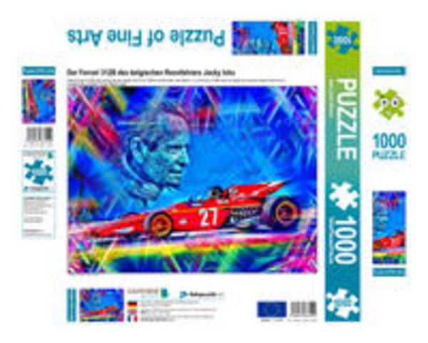 CALVENDO Puzzle Der Ferrari 312B mit Rennfahrer Jacky Ickx ist ein Modell der 1970er Jahre mit Kultstatus. | 1000 Teile Lege-Größe 64 × 48 cm Foto-Puzzle für glückliche Stunden