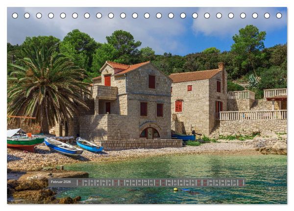 Produktbild: Vis Kroatien - Romantische Insel der Adria (Tischkalender 2026 DIN A5 quer), CALVENDO Monatskalender
