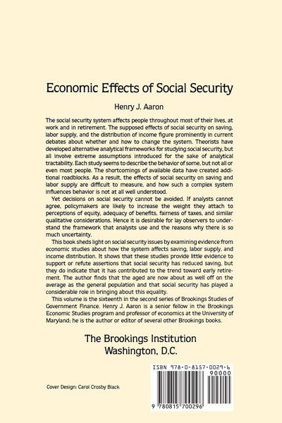 Produktbild: Economic Effects of Social Security