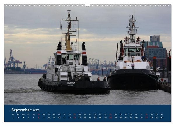 Produktbild: Schlepper im Hamburger Hafen (hochwertiger Premium Wandkalender 2026 DIN A2 quer), Kunstdruck in Hochglanz