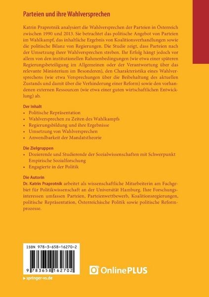 Produktbild: Parteien und ihre Wahlversprechen