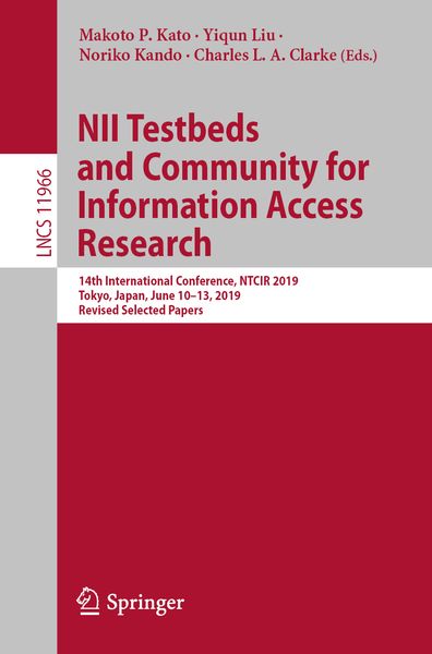 Produktbild: NII Testbeds and Community for Information Access Research