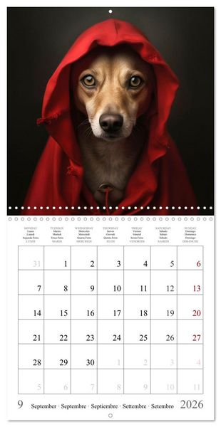 Produktbild: Fairy tale heroes with a wet nose (Wall Calendar 2026 12 &times; 12 Inch) CALVENDO 12 Month Wall Calendar