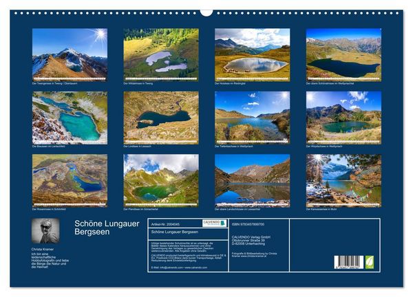 Produktbild: Sch&ouml;ne Lungauer Bergseen (Wandkalender 2026 DIN A2 quer), CALVENDO Monatskalender