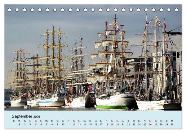 Produktbild: Parade der Windjammer - 2026 (Tischkalender 2026 DIN A5 quer), CALVENDO Monatskalender
