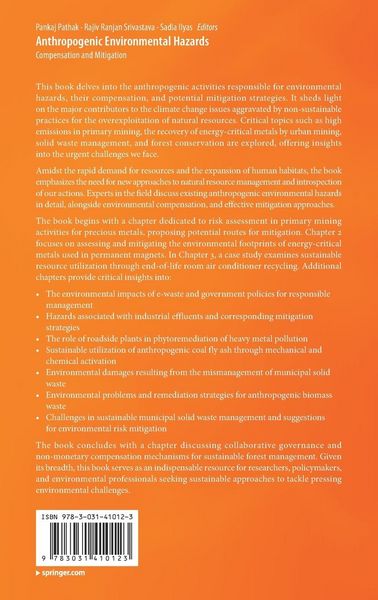 Produktbild: Anthropogenic Environmental Hazards