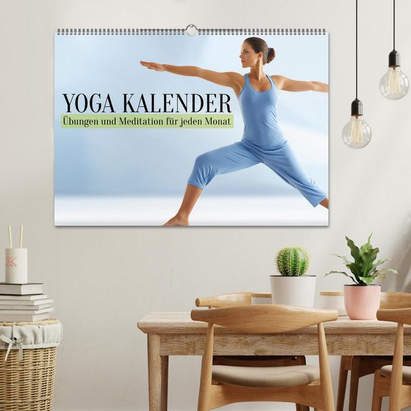 Produktbild: Yoga Kalender - &Uuml;bungen und Meditation f&uuml;r jeden Monat (Wandkalender 2026 DIN A2 quer), CALVENDO Monatskalender