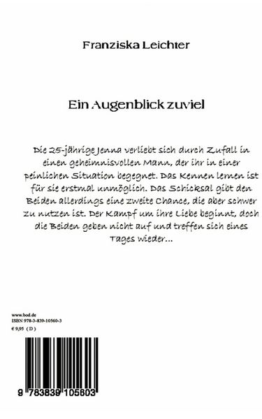 Produktbild: Ein Augenblick zuviel