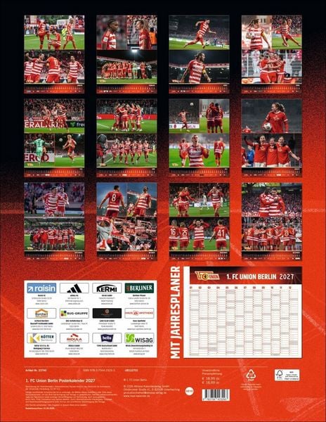 Produktbild: 1. FC Union Berlin Posterkalender 2027